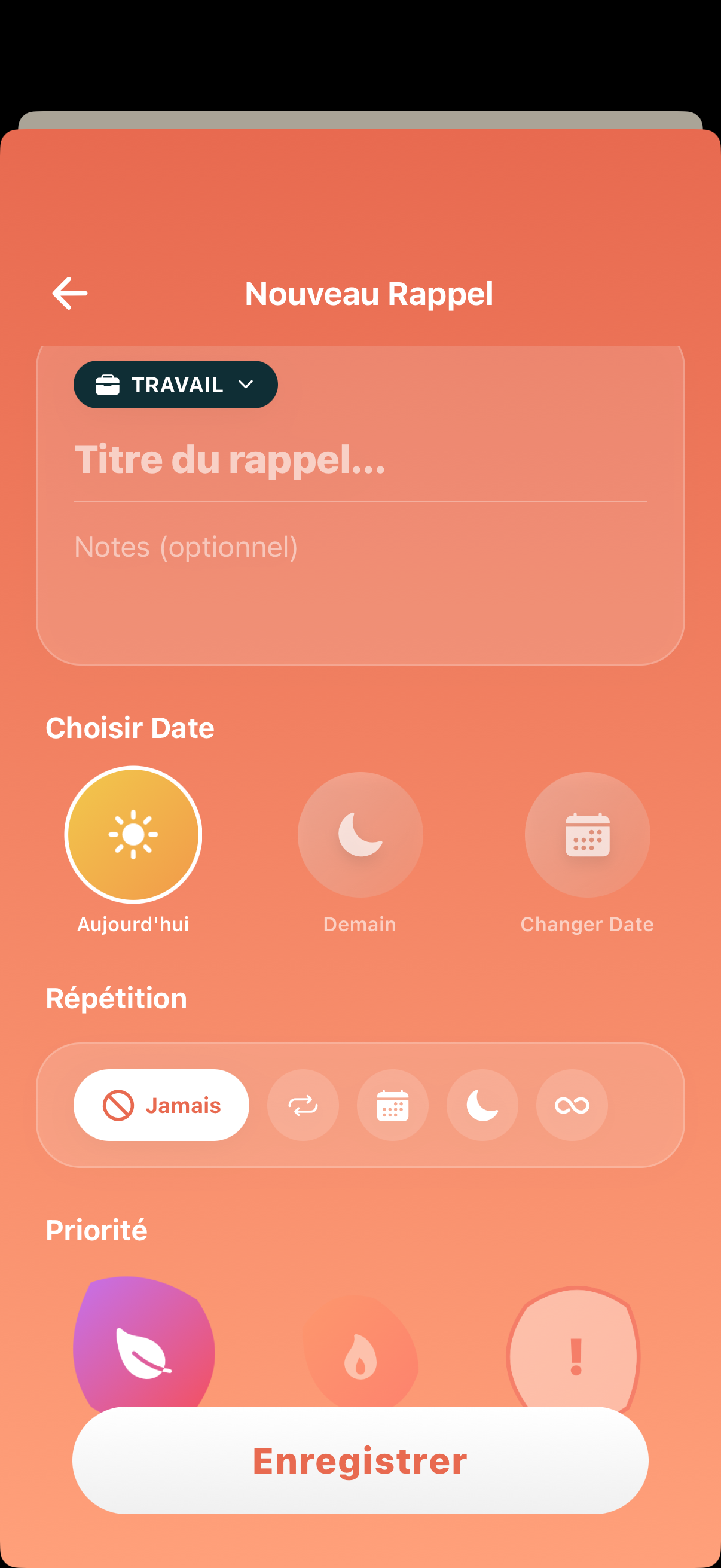 Nouvelle Tâche